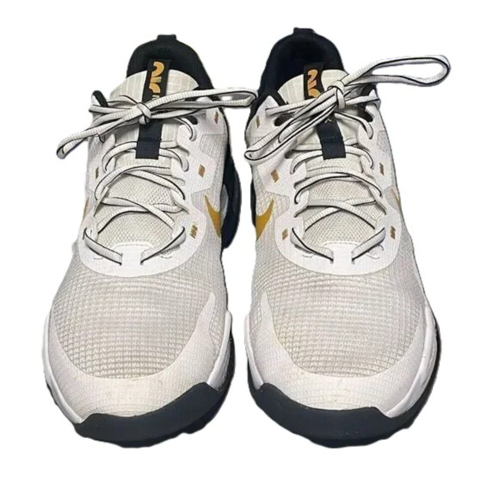Nike Air Max Alpha Trainer 5 White Black Gold Suede - Picture 4 of 6
